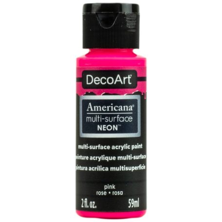 Neon színű Akrilfesték 59ml, Neon Pink / DecoArt Americana® Multi-Surface Neon (1 db)