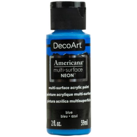 Neon színű Akrilfesték 59ml, Neon Blue / DecoArt Americana® Multi-Surface Neon (1 db)