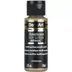   Akrilfesték - metál 59ml - Champagne - DecoArt Americana® Multi-Surface Satin METALLIC (1 db)