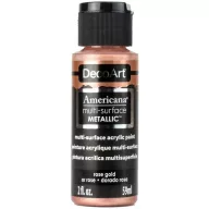   Akrilfesték - metál 59ml - Rose Gold - DecoArt Americana® Multi-Surface Satin METALLIC (1 db)