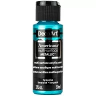   Akrilfesték - metál 59ml - Turquoise - DecoArt Americana® Multi-Surface Satin METALLIC - (1 db)