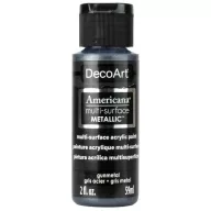   Akrilfesték - metál 59ml - Gunmetal - DecoArt Americana® Multi-Surface Satin METALLIC (1 db)