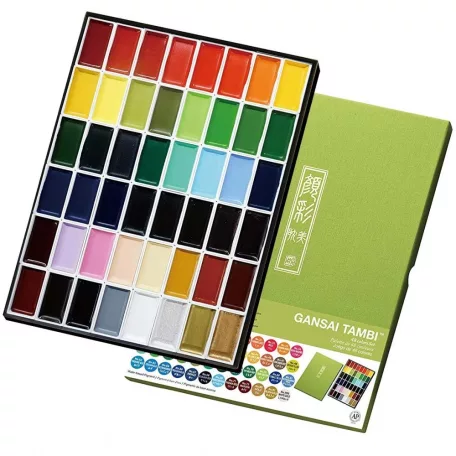 Kuretake Gansai Tambi Set / 48 Colours - akvarell festék készlet (1 csomag)