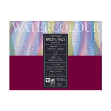 Akvarelltömb 200 g, Fabriano Watercolour / 18x24 cm -  (20 lap)
