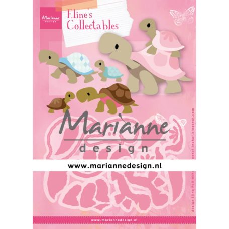 Vágósablon COL1480, Marianne Design Collectable / Eline's Turtles -  (1 csomag)