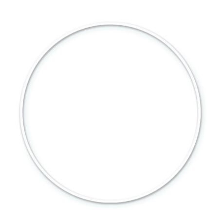 Fémkarika 40 cm, Metal ring / White - Fehér (1 db)