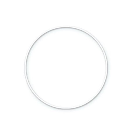 Fémkarika 30 cm, Metal ring / White - Fehér (1 db)