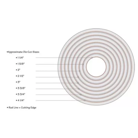 SIZZIX vágósablon 657551 - Circles - Körök - Framelits (8 db)