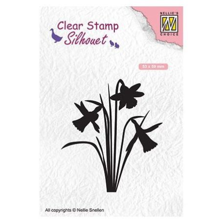Szilikonbélyegző SIL064, Silhouet Clear stamps / daffodil -  (1 db)