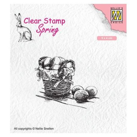 Szilikonbélyegző SPCS012, Clear stamps spring / Easter eggs -  (1 db)