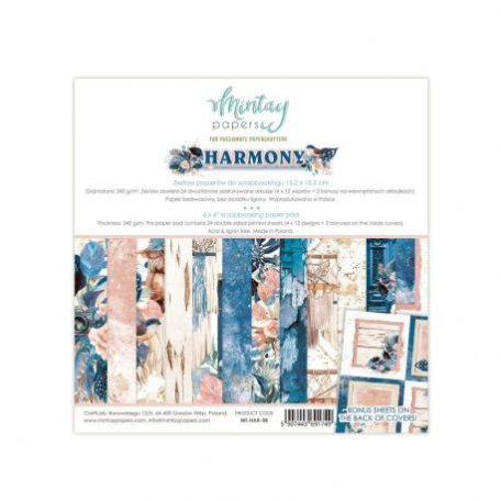 Papírkészlet 6x6, Mintay Harmony Collection /  -  (24 lap)