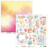   Scrapbook papír 12x12, Mintay Forever Young Collection / Kivágóív - Elements (1 lap)