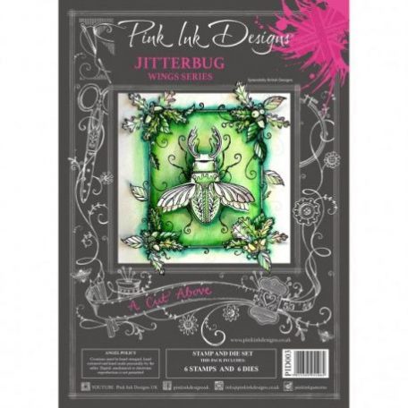 Szilikonbélyegző + vágósablon , Pink Ink Designs Clear Stamp / Jitterbug -  (1 db)
