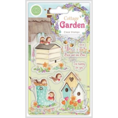 Szilikonbélyegző , Craft Consortium Cottage Garden / Birds and the Bees - Clear Stamps (1 db)