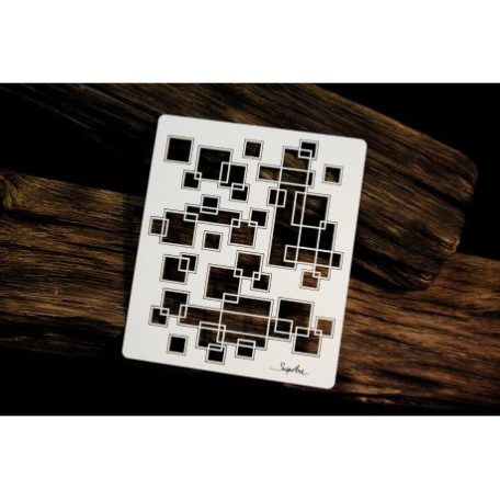 Díszítőelem , SnipArt Chipboard / Background – Openwork squares (1 csomag)