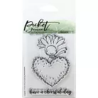 Vágósablon, bélyegzővel , Picket Fence Studios Clear Stamp + Dies / Have A Cheerful Day  (1 csomag)