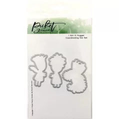   Picket Fence Studios Vágósablon + bélyegző I am a Hugger Clear Stamps + Die Set (1 csomag)
