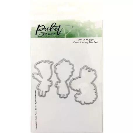 Picket Fence Studios Vágósablon + bélyegző I am a Hugger Clear Stamps + Die Set (1 csomag)