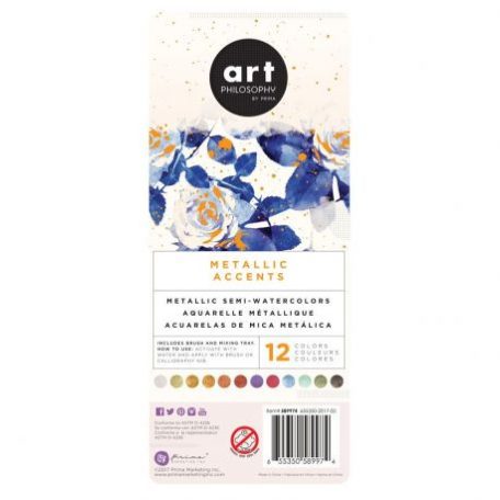 Art Philosophy metál akvarell festék készlet - Basic - Metallic Accents (1 csomag)