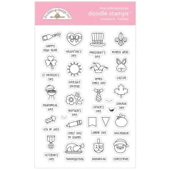   Szilikonbélyegző , Doodlebug Design Doodle Stamps / Occasions Holiday -  (1 csomag)