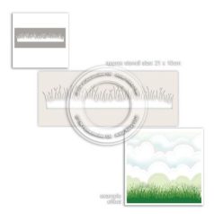 Stencil , Polkadoodles Stencil / Grass Lawn (1 db)