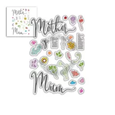   Szilikonbélyegző , Mother's Day Sentiments / Polkadoodles Clear Stamps (1 csomag)