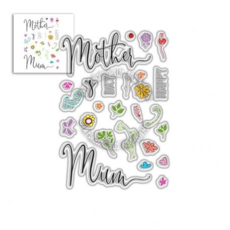 Szilikonbélyegző , Mother's Day Sentiments / Polkadoodles Clear Stamps (1 csomag)