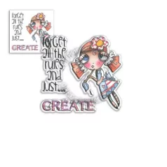   Szilikonbélyegző , Just Create Weirdre / Polkadoodles Clear Stamps (1 csomag)