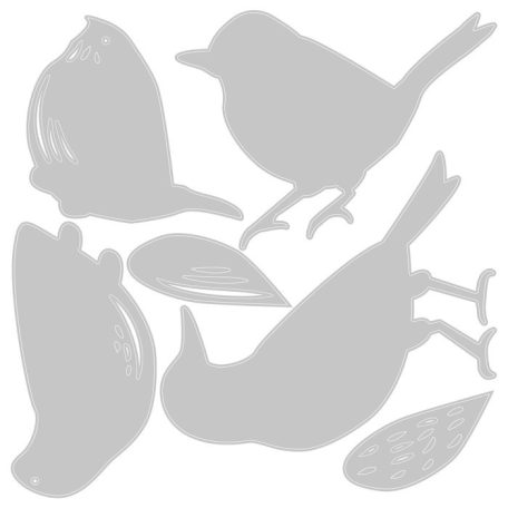 SIZZIX vágósablon, Sizzix Thinlits Die / Feathered Friends - Tim Holtz (1 csomag)