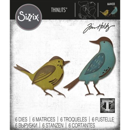 SIZZIX vágósablon, Sizzix Thinlits Die / Feathered Friends - Tim Holtz (1 csomag)