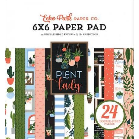 Papírkészlet 6", Echo Park Plant Lady / Paper Pads - Kétoldalas (24 lap)