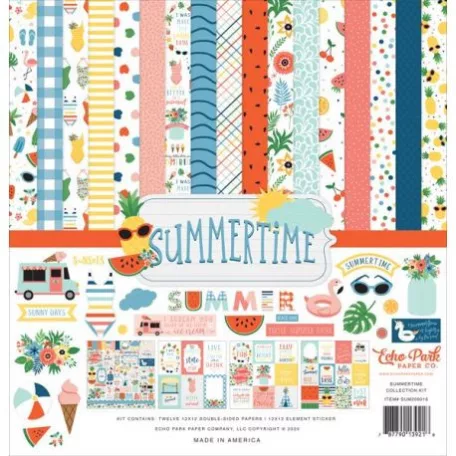 Echo Park Scrapbook Papírkészlet 12" (30 cm) Summertime Collection Kit (1 csomag)