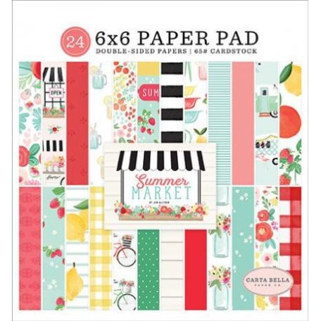 Papírkészlet 6", Carta Bella Summer Market / Paper Pads - Kétoldalas (24 lap)