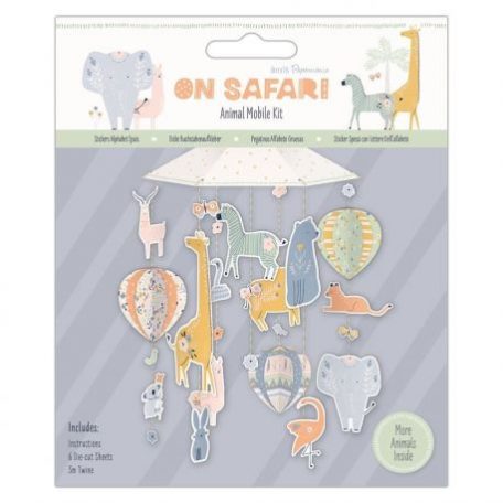 Babaszoba dekoráció , Papermania On Safari  / Mobile Kit (1 csomag)