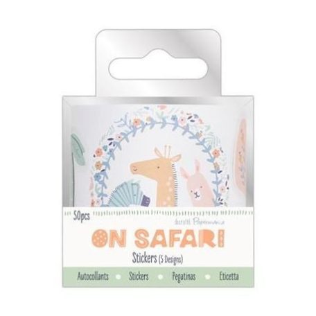 Matrica , Papermania On Safari  / Sticker Roll -  (50 db)