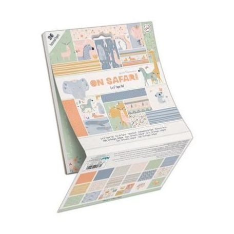 Papírkészlet 6", Papermania On Safari  / Paper Pads -  (36 lap)