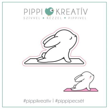 Gumibélyegző , Yoga Bunny / PIPPI Rubber stamp -  (1 db)