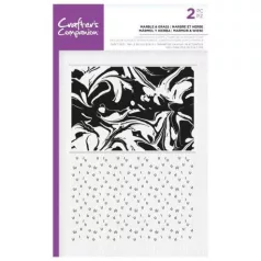   Szilikonbélyegző , CC Clear Stamps / Marble & Grass (1 csomag)