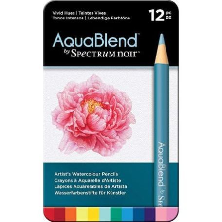 Akvarell ceruza készlet , Spectrum Noir AquaBlend Pencils / Vivid Hues -  (12 db)