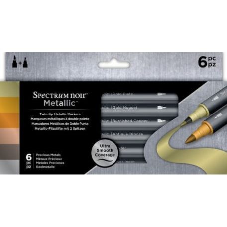 Metál marker , Spectrum Noir Metallic Markers Precious Metals (6pc) (SPECN-MM-MET6) / Precious Metals -  (6 db)