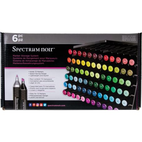 Üres tároló , 72 filc tárolására / Spectrum Noir Universal Pen Trays - Black (1 csomag)