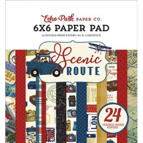 Papírkészlet 6", Echo Park Scenic Route / Paper Pads - Kétoldalas (24 lap)