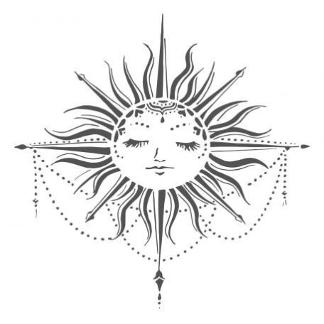 Stencil 6", TCW Stencil / Celestial Sun -  (1 db)