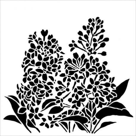 Stencil 6", TCW Stencil / Lilacs -  (1 db)