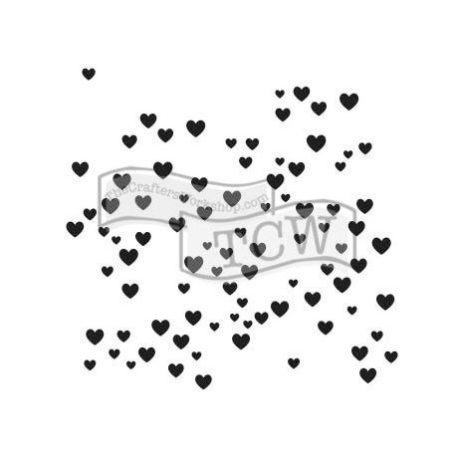 Stencil 6", TCW Stencil / Micro Hearts -  (1 db)
