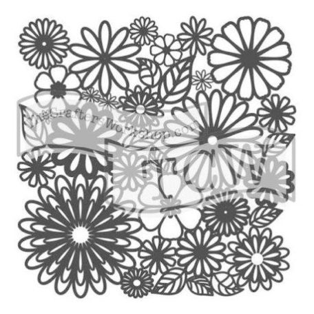 Stencil 6", TCW Stencil / Flower Frenzy -  (1 db)