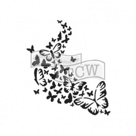 Stencil 6", TCW Stencil / Butterfly trail -  (1 db)