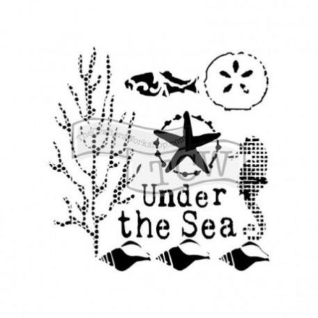 Stencil 6", TCW Stencil / Under the sea -  (1 db)
