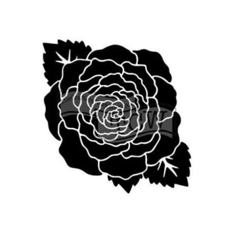 Stencil 6", TCW Stencil / Large rose -  (1 db)