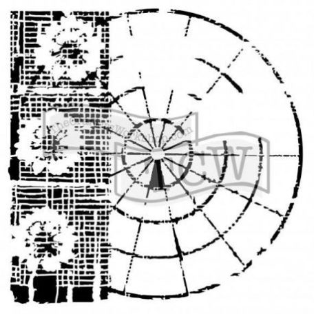 Stencil 6", TCW Stencil / Floral radar -  (1 db)